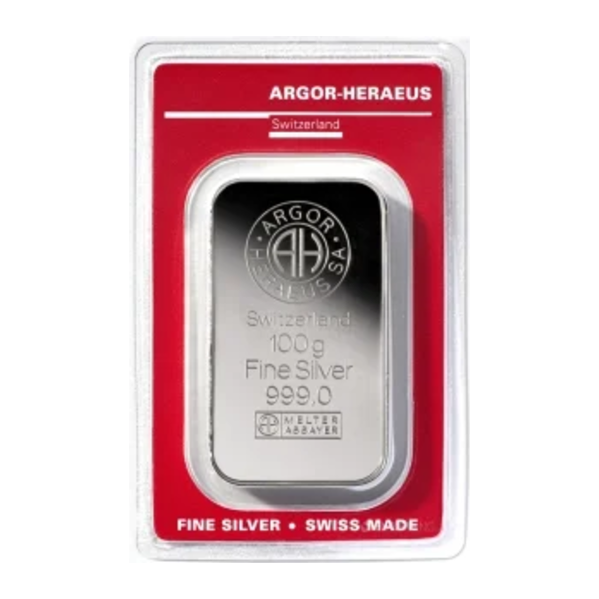 100g Argor Heraeus 999 Silver Bar