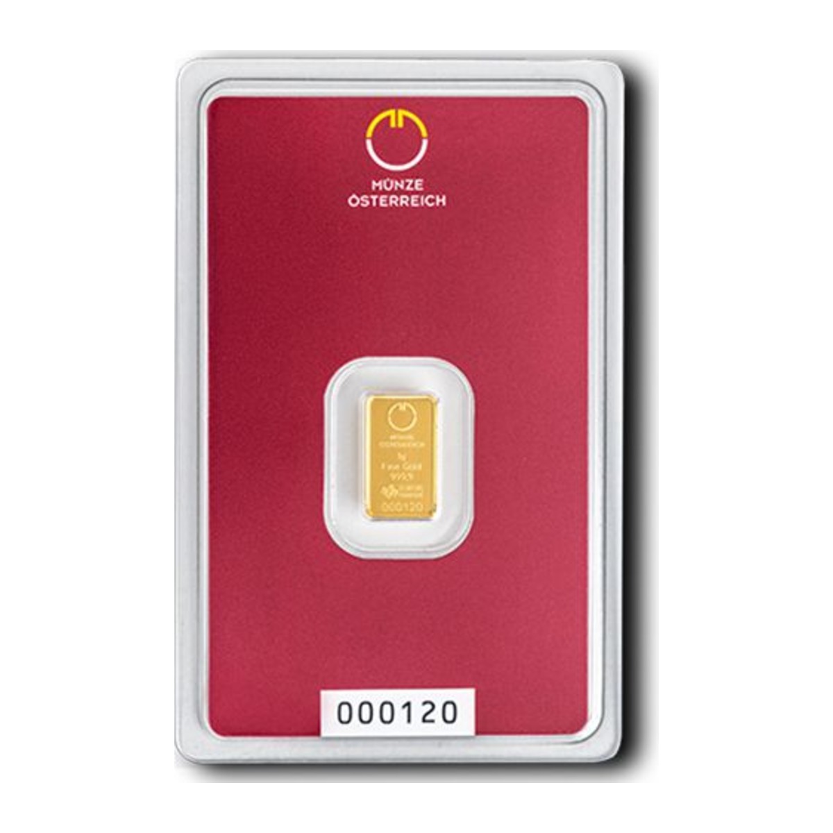 1 Gram 999.9 Fine Austrian Mint Gold Bar