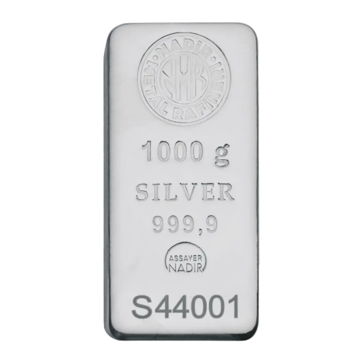 1 Kilo Fine 999. Silver Nadir Bar